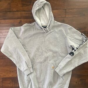 Carhartt Gray Loose Fit Hoodie sweatshirt size large tall